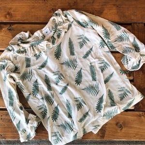 Kate Quinn ruffle shirt